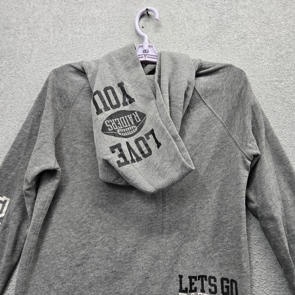 Las Vegas Raiders Women Hoodie S Gray Embroidered PINK Victoria's Secret 60 - Picture 10 of 10